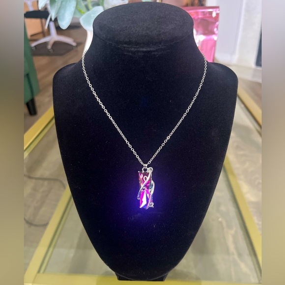 Handcrafted Prism Colored Crystal Wrapped Necklace - Picture 7 of 7